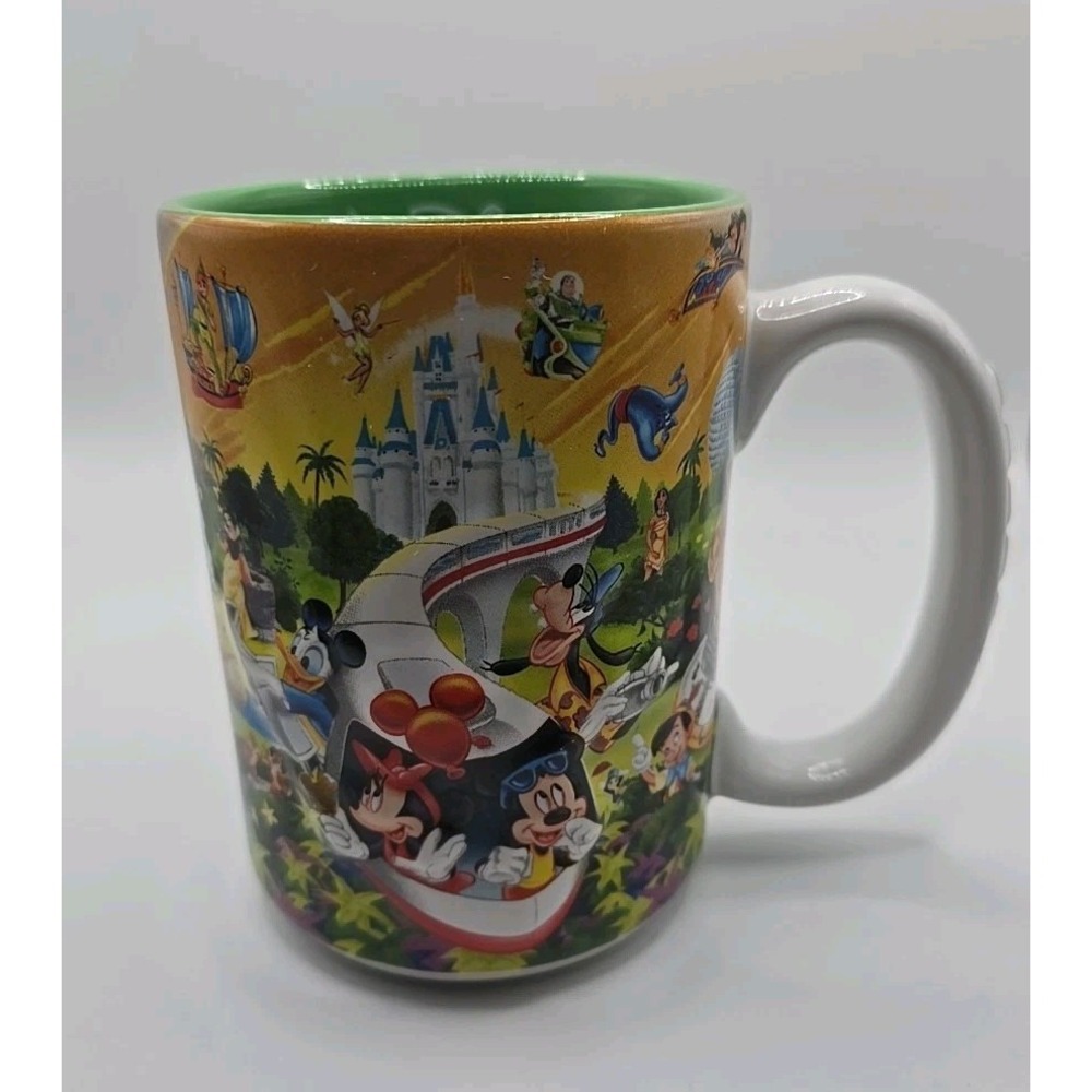 New Disney Parks World 3D Grandpa Souvenir GreenNovelty Coffee Cocoa Tea Mug Cup
